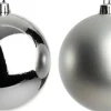 Intratuin kerstbal Montrose zilver D 10 cm 4 stuks