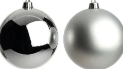 Intratuin kerstbal Montrose zilver D 10 cm 4 stuks