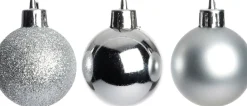 Intratuin kerstbal Montrose zilver D 8 cm 6 stuks