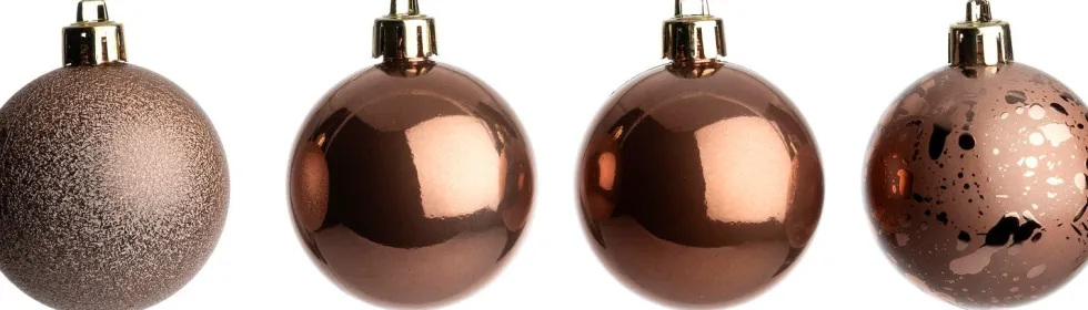 Intratuin kerstbal Montrose bruin D 6 cm 16 stuks