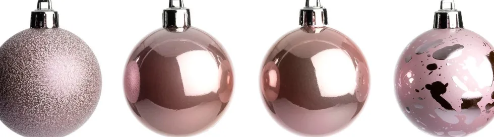 Intratuin kerstbal Montrose roze D 6 cm 16 stuks
