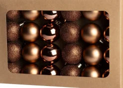 Intratuin kerstbal Montrose bruin D 4 cm 24 stuks