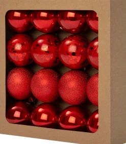 Intratuin kerstbal Montrose rood D 6 cm 16 stuks