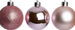 Intratuin kerstbal Montrose roze D 6 cm 12 stuks