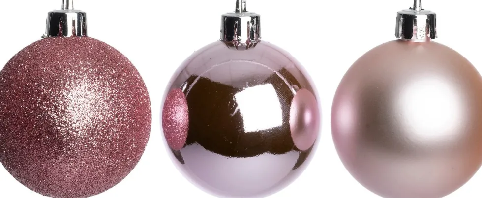 Intratuin kerstbal Montrose roze D 6 cm 12 stuks