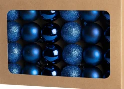 Intratuin kerstbal Montrose blauw D 4 cm 24 stuks
