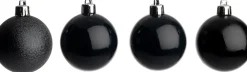 Intratuin kerstbal Montrose zwart D 6 cm 16 stuks