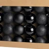 Intratuin kerstbal Montrose zwart D 4 cm 24 stuks