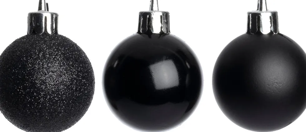 Intratuin kerstbal Montrose zwart D 4 cm 24 stuks