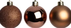Intratuin kerstbal Montrose bruin D 6 cm 12 stuks