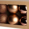 Intratuin kerstbal Montrose bruin D 8 cm 6 stuks
