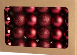 Intratuin kerstbal Montrose paars D 4 cm 24 stuks