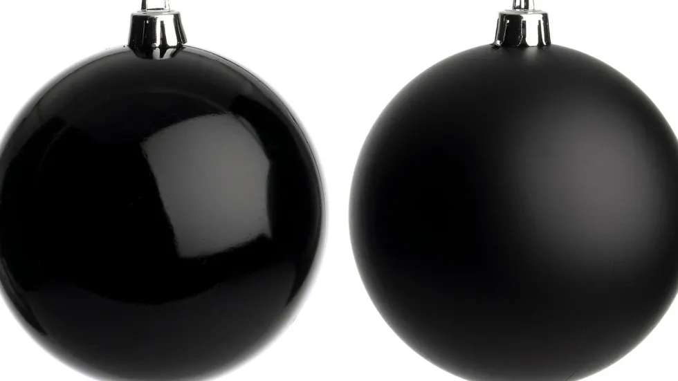 Intratuin kerstbal Montrose zwart D 10 cm 4 stuks
