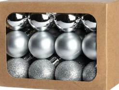 Intratuin kerstbal Montrose zilver D 3 cm 24 stuks