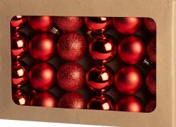 Intratuin kerstbal Montrose rood D 4 cm 24 stuks