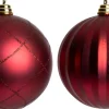 Intratuin kerstbal Montrose paars D 15 cm 2 stuks