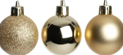 Intratuin kerstbal Montrose goud D 8 cm 6 stuks