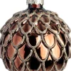 Intratuin kerstbal Moy bruin glanzend schulp D 8 cm