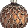 Intratuin kerstbal Moy bruin mat schulp D 8 cm