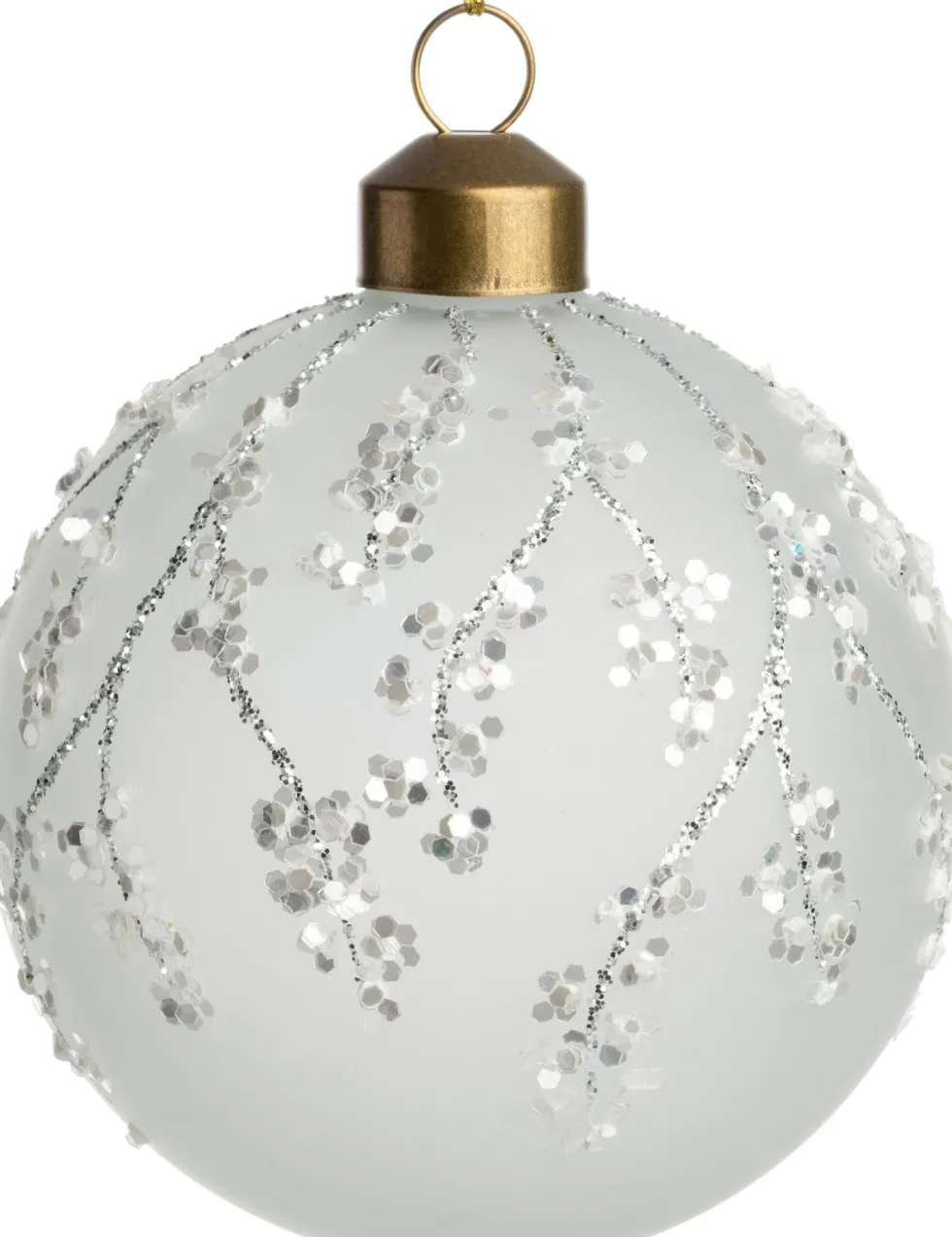 Intratuin kerstbal Niel wit D 8 cm