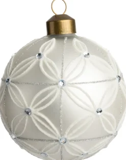 Intratuin kerstbal Nijlen wit D 8 cm