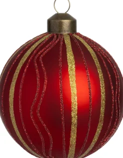 Intratuin kerstbal Oisin rood D 8 cm