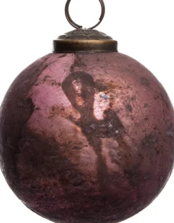 Intratuin kerstbal oranje / roze D 10 cm