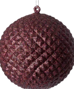 Intratuin kerstbal Pine bordeaux D 9 H 9 cm
