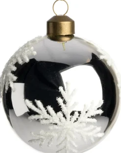 Intratuin kerstbal Pittem glanzend zilver D 8 cm