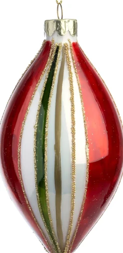 Intratuin kerstbal Portsoy rood / groen D 6 H 12 cm