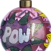 Intratuin kerstbal Pow paars / groen D 8 cm