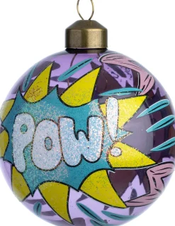 Intratuin kerstbal Pow roze / geel D 8 cm