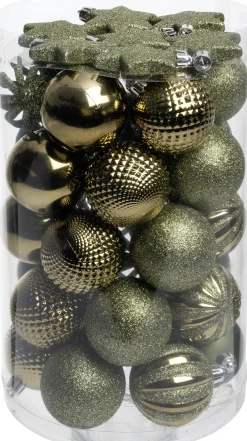 Intratuin kerstbal Reni lichtgroen D 6 cm 37-delig