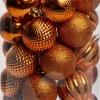 Intratuin kerstbal Reni oranje D 6 cm 37-delig