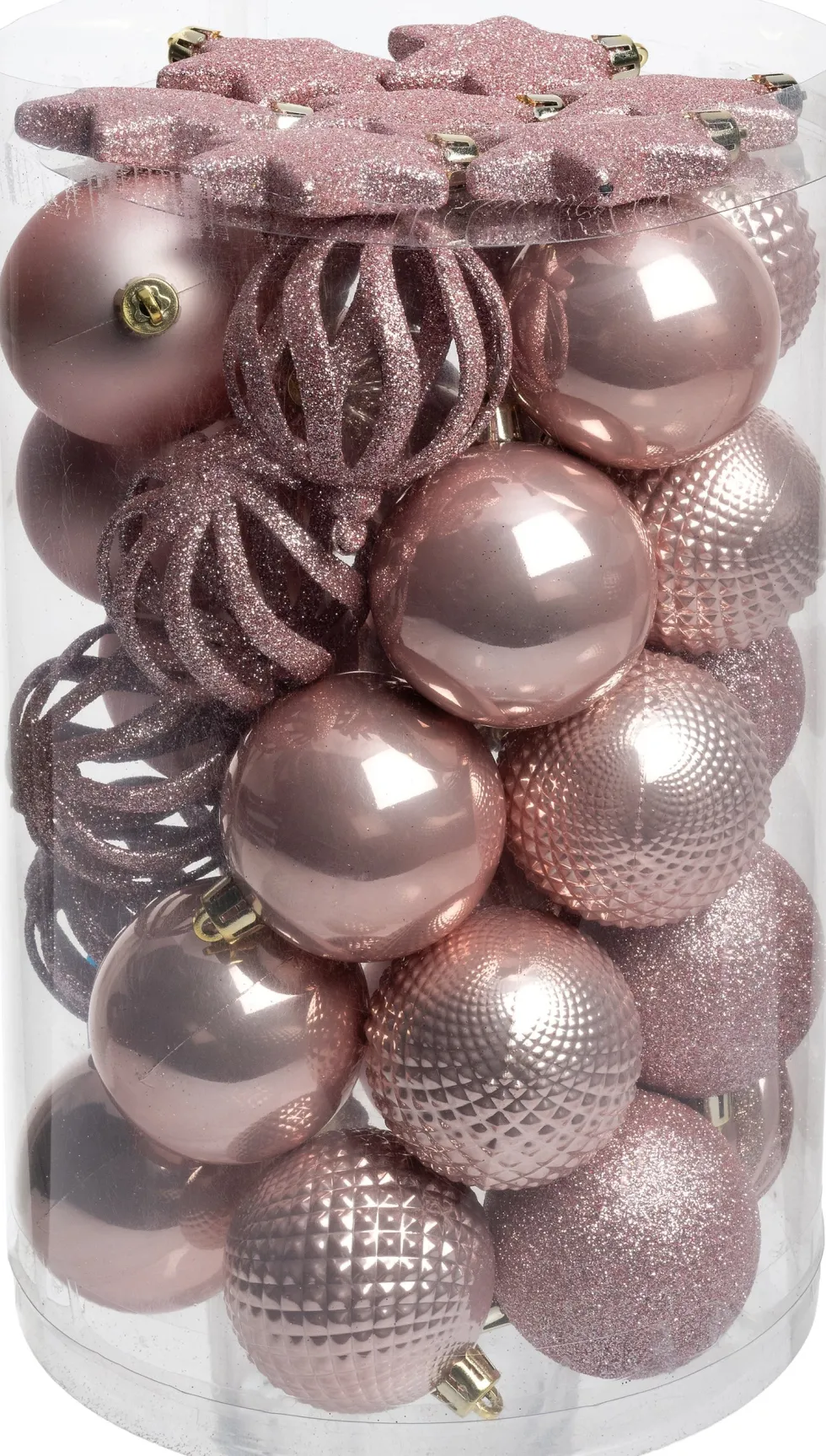 Intratuin kerstbal Reni roze D 6 cm 37-delig