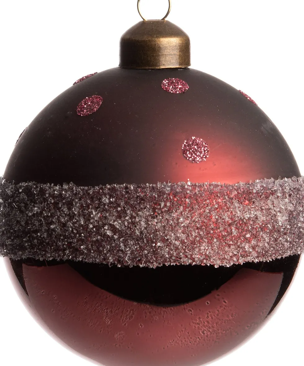 Intratuin kerstbal Rennes donkerrood D 8 H 8 cm