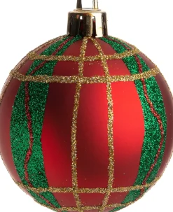 Intratuin kerstbal rood D 6 cm 6 stuks