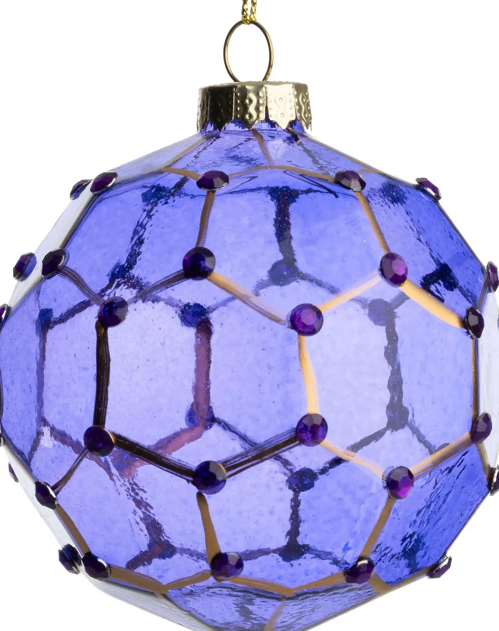 Intratuin kerstbal Rosmuck paars D 8 cm