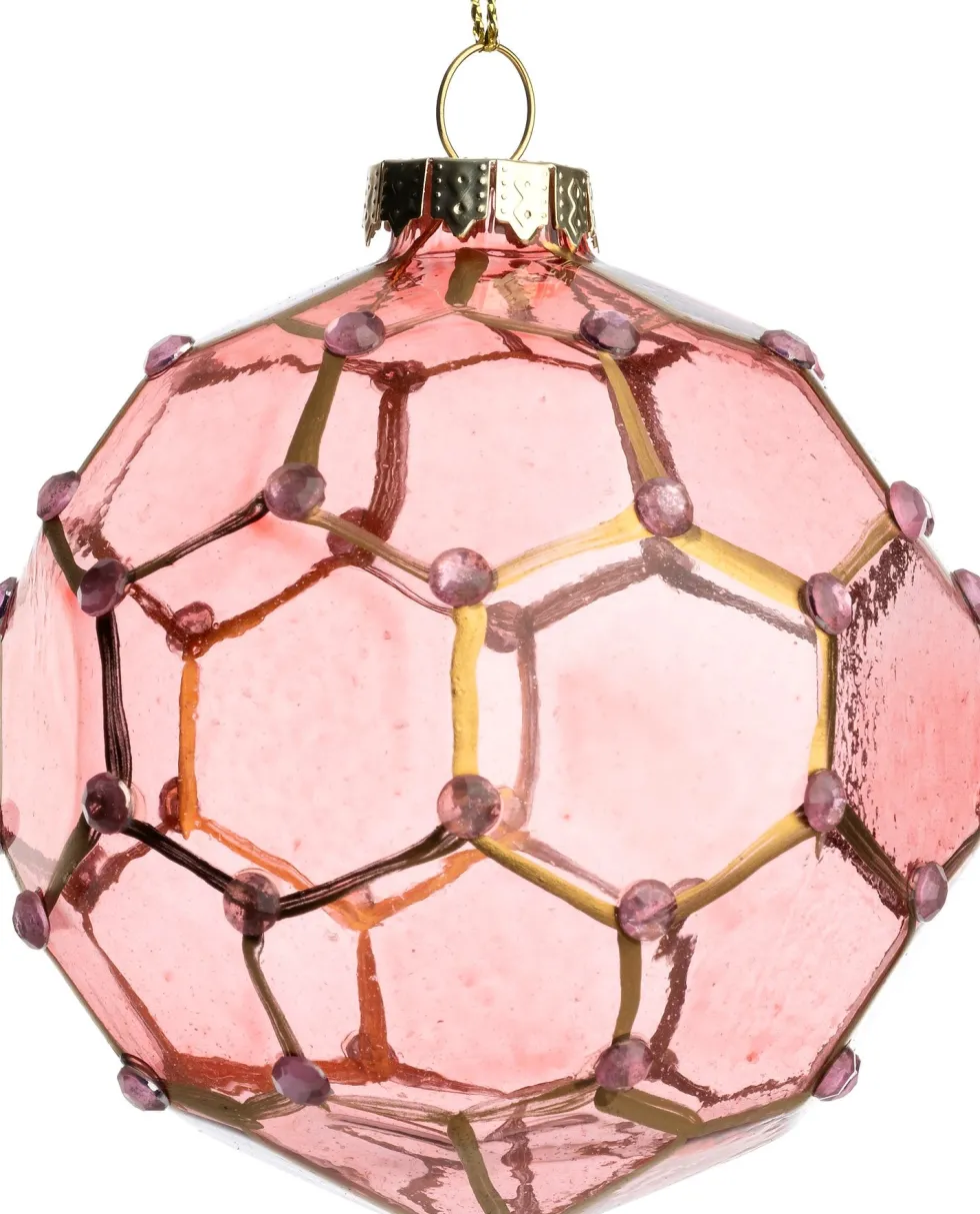 Intratuin kerstbal Rosmuck roze D 8 cm