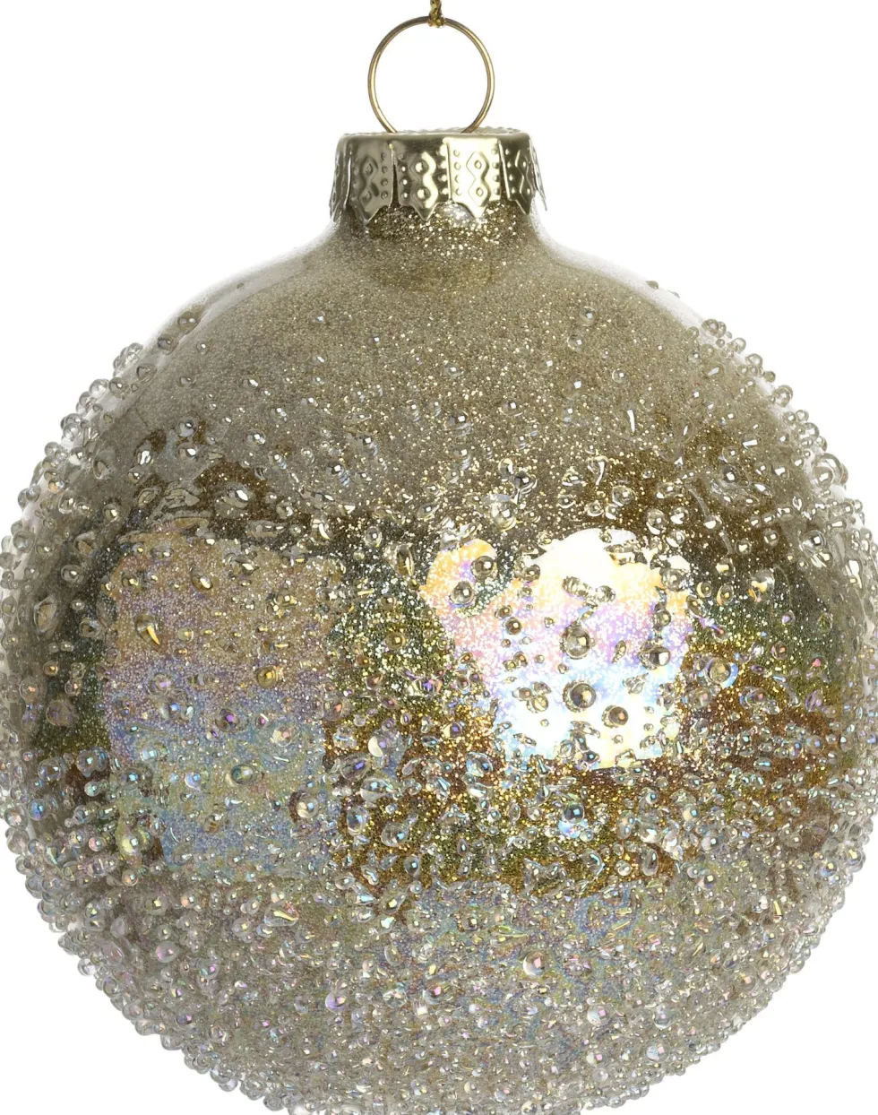 Intratuin kerstbal Rossaveal goud D 8 cm