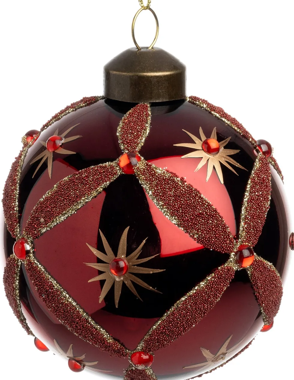 Intratuin kerstbal Saeul rood D 8 cm