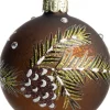 Intratuin kerstbal Seewal bruin D 8 cm