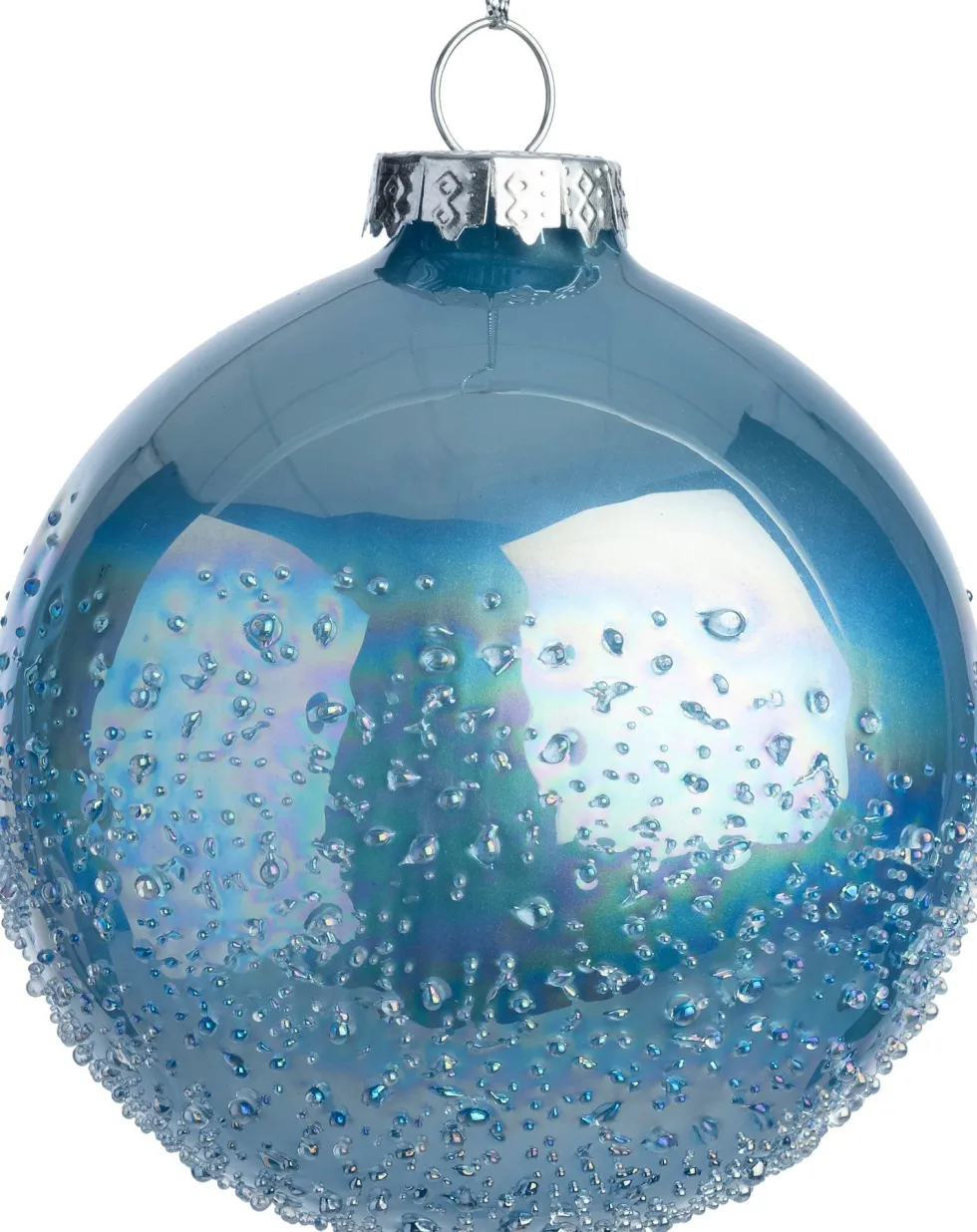 Intratuin kerstbal Sheena blauw D 8 cm