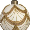 Intratuin kerstbal Shrule wit D 8 cm