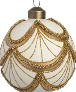 Intratuin kerstbal Shrule wit D 8 cm