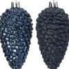 Intratuin kerstbal Sien dennenappel blauw D 5 H 10 cm 4 stuks