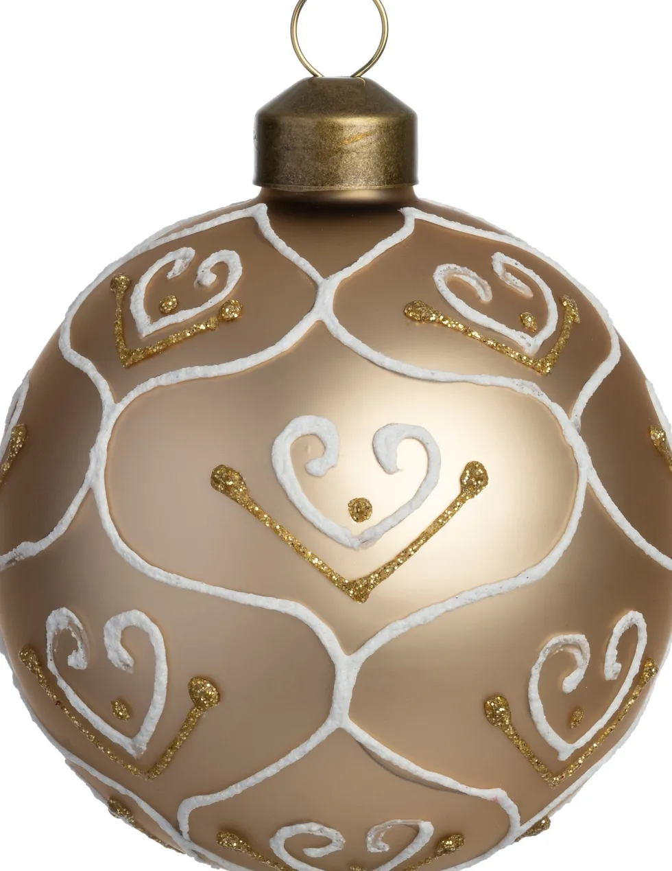 Intratuin kerstbal Skryne beige D 8 cm