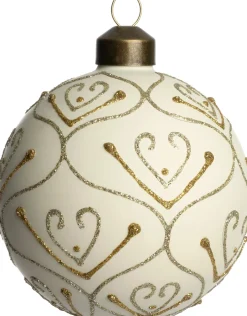 Intratuin kerstbal Skryne wit D 8 cm