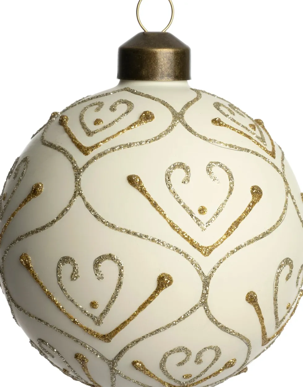 Intratuin kerstbal Skryne wit D 8 cm