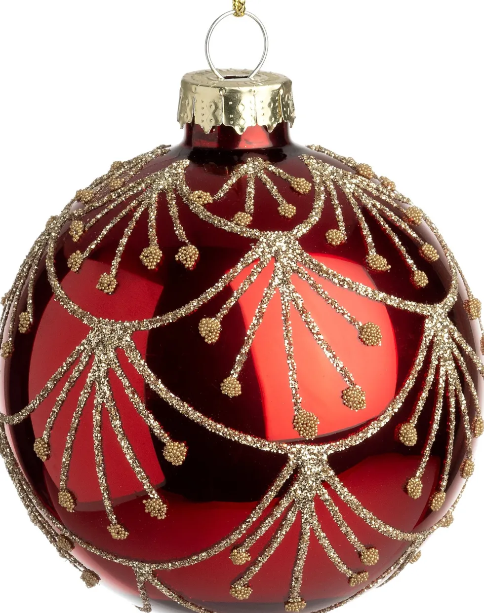 Intratuin kerstbal Slany glanzend rood D 8 cm